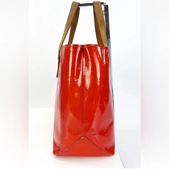 Louis Vuitton Red Patent Tote with Tan Handles - Picture 4 of 16